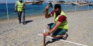 Bodrum'da plajlar 1 Haziran için hazırlanıyor