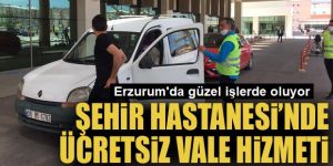Erzurum Şehir Hastanesi'nde ücretsiz vale hizmeti...