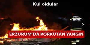 Erzurum'da büyük yanğın: Kül oldular