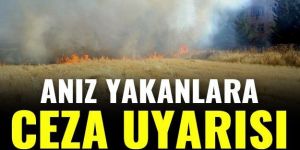 Anız yakanlara para cezası uygulanacak