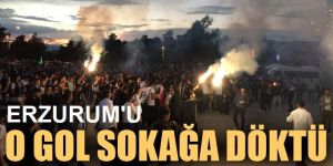 Erzurumspor taraftarları sokaklara döküldü