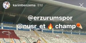 Benzema'dan Nusret göndermeli kutlama