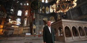 Cumhurbaşkanı Erdoğan Ayasofya Camii'nde