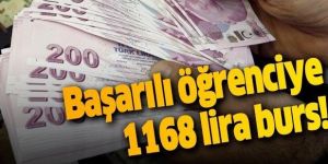 Başarılı öğrencilere 1.168 TL burs