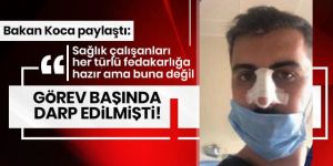 Bakan Koca'dan Ağrı'da saldırıya uğrayan sağlık çalışanına destek