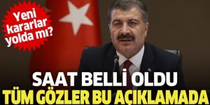 Gözler Sağlık Bakanı Fahrettin Koca'nın açıklamasında