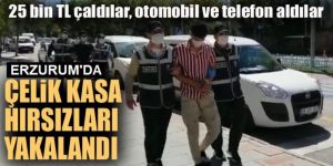 Erzurum'da Çelik kasa hırsızları yakalandı