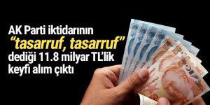 Tasarruf, tasarruf dediği 11.8 milyarlık keyfi alım mı ?