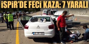İspir'de feci kaza: 7 yaralı