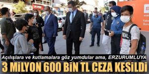 Vali Memiş: 3 milyon 600 bin TL ceza kesildi