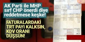 Elektrik faturalarında TRT payının kaldırılması için kanun teklifi