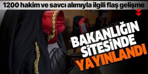 1200 hâkim ve savcı alımı için yapılacak sınava ilişkin ilan bakanlığın sitesinde yayınlandı