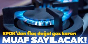 EPDK'dan yeni doğal gaz kararı! Muaf sayılacak...