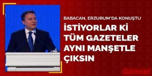 DEVA Partisi Genel Başkanı Ali Babacan, Erzurum'da konuştu: