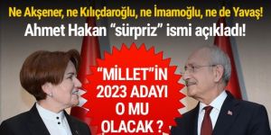 Millet İttifakı'nın 2023 adayı Haşim Kılıç mı olacak ?