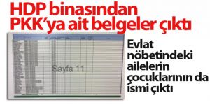 HDP binasından PKK'ya ait belgeler çıktı