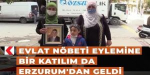 HDP önündeki evlat nöbetine bir Erzurumlu aile daha katıldı