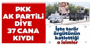 PKK, AK Partili diye 37 cana kıydı