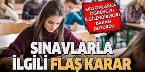 Yüz yüze sınavlar ertelendi