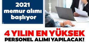 Bakanlık için 2021 memur alımı başlıyor