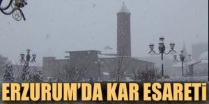 Erzurum’da kar esareti