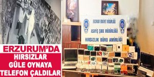 Hırsızlar güle oynaya telefon çaldılar