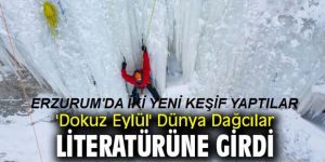 Türkiye'nin en uzun buz şelalesi Erzurum'da bulundu