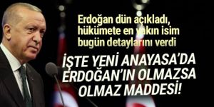 Erdoğan'ın ''yeni anayasa''daki olmazsa olmazı ''Başkanlık sistemi'' oldu