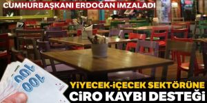 Yiyecek ve içecek sektöründeki işletmelere 'ciro kaybı desteği'