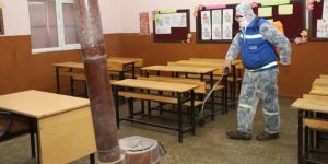 Palandöken’de köy okulları yüz yüze eğitim için dezenfekte edildi