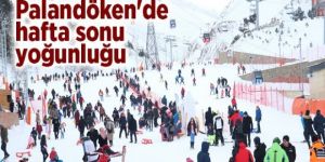 Palandöken Kayak Merkezi hafta sonu kayakseverlerle doldu