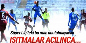 Erzurum'da alttan ısıtmalı maç