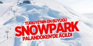 Türkiye'nin en büyük Snowpark'ı Palandöken'de açıldı