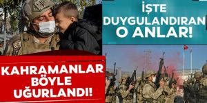 Kahraman komandolar Türk bayrakları ve dualarla Ağrı'dan Suriye'ye uğurlandı