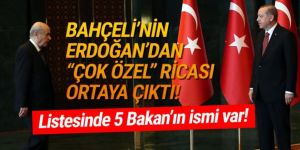 Bahçeli'den Erdoğan'a flaş talep: Bazı bakanlar görevden alınsın