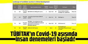 TÜBİTAK'ın Covid-19 aşısında insan denemeleri başladı!