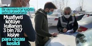İçişleri Bakanlığı: Muafiyeti kötüye kullanan 3 bin 787 kişiye ceza yazıldı