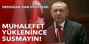 Erdoğan'dan vekillere: Muhalefet yüklenince, susmayın!