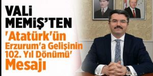 Vali Memiş'ten 3 Temmuz mesajı