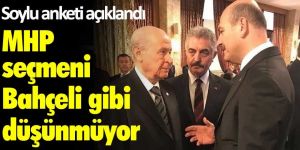 MHP seçmeni Bahçeli gibi düşünmüyor