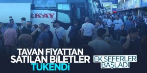 Bayram yoğunluğu biletlere yansıdı