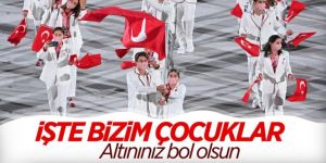 Tokyo 2020 açılışında milli sporcularımız geçiş yaptı