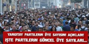 Yargıtay partilerin üye sayısını açıkladı!