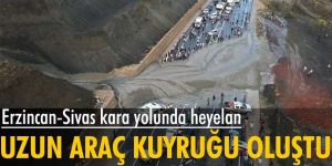 Erzincan-Sivas kara yolunda heyelan