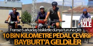 10 bin kilometre pedal çevirip Bayburt'a geldiler