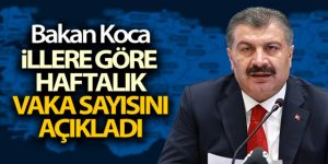 Bakan Koca, illere göre her 100 bin kişide görülen Covid-19 vaka sayılarını açıkladı