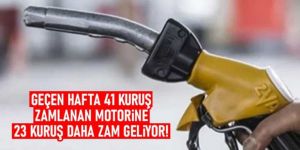 Geçen hafta 41 kr zamlanan motorine 23 kuruş daha zam geliyor