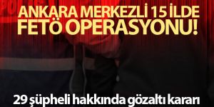 15 ilde 29 şüpheli hakkında FETÖ'den gözaltı kararı