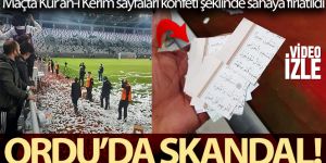 Ordu'da skandal: Kur'an-ı Kerim sayfaları konfeti şeklinde sahaya fırlatıldı