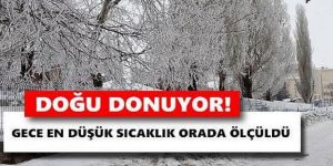 Doğu Anadolu’da hava sıcaklığı sıfırın altına düştü